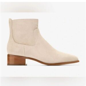 Cole Haan Cream suede leather Naia Ankle Boots size 7.5
